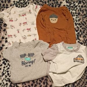 Carter's Kids Short Sleeve Tees - Gray, White, Orange